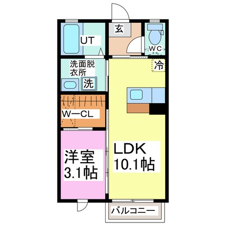 ビューカルチェの物件間取画像